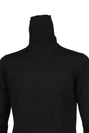 FAR SLEEVE TURTLENECK KNIT / BLK