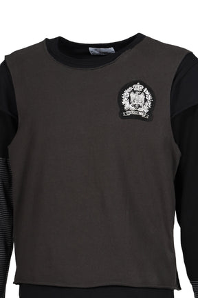 LAYERED PATCH LONG SLEEVE / BLK