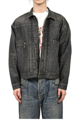 2PKT VINATGE DENIM JACKET / BLK