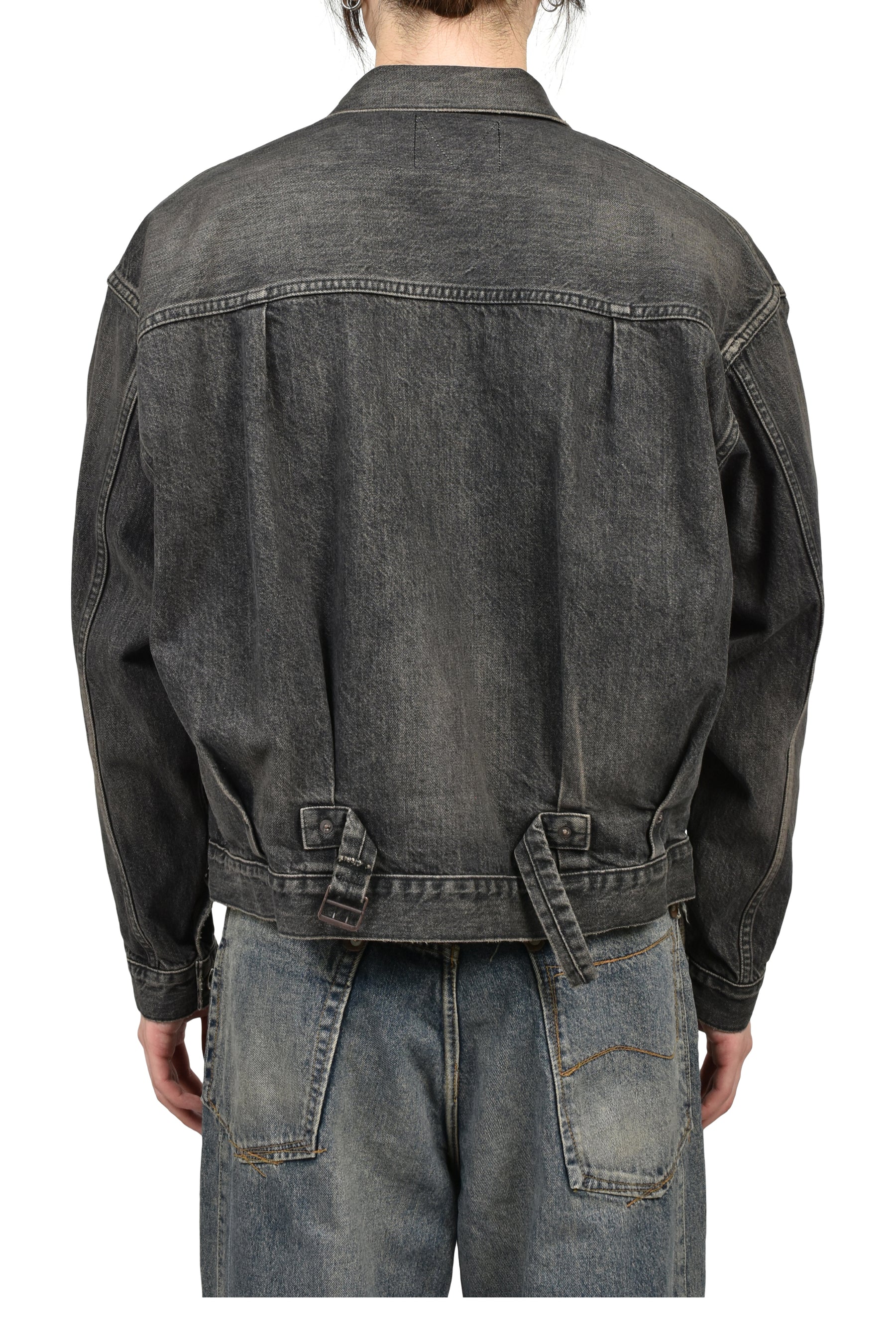 2PKT VINATGE DENIM JACKET / BLK