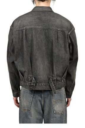 2PKT VINATGE DENIM JACKET / BLK