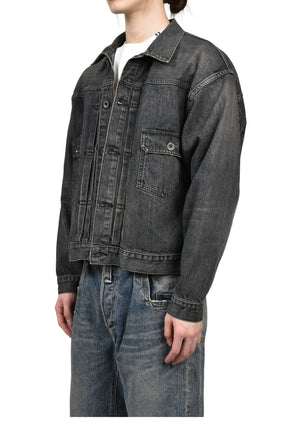 2PKT VINATGE DENIM JACKET / BLK