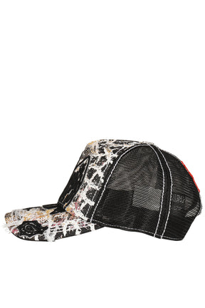 DOUBLE SEAHORSE MESH HAT / BLK 