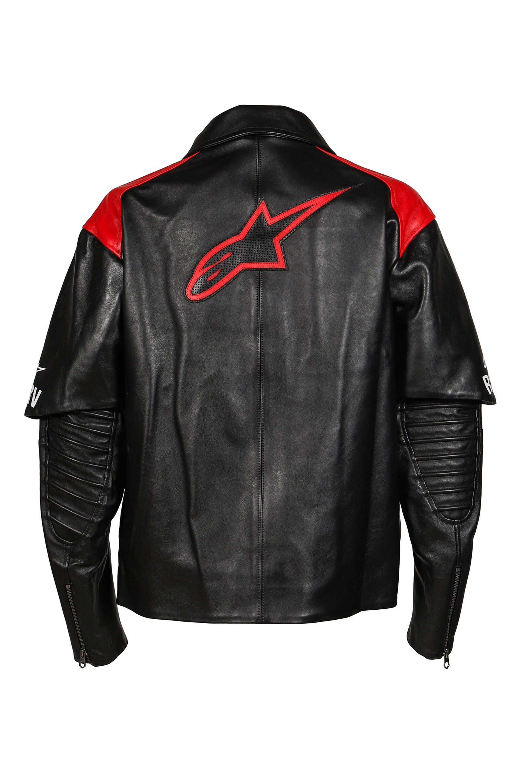 HAGAZE LEATHER JACKET / BLKRED