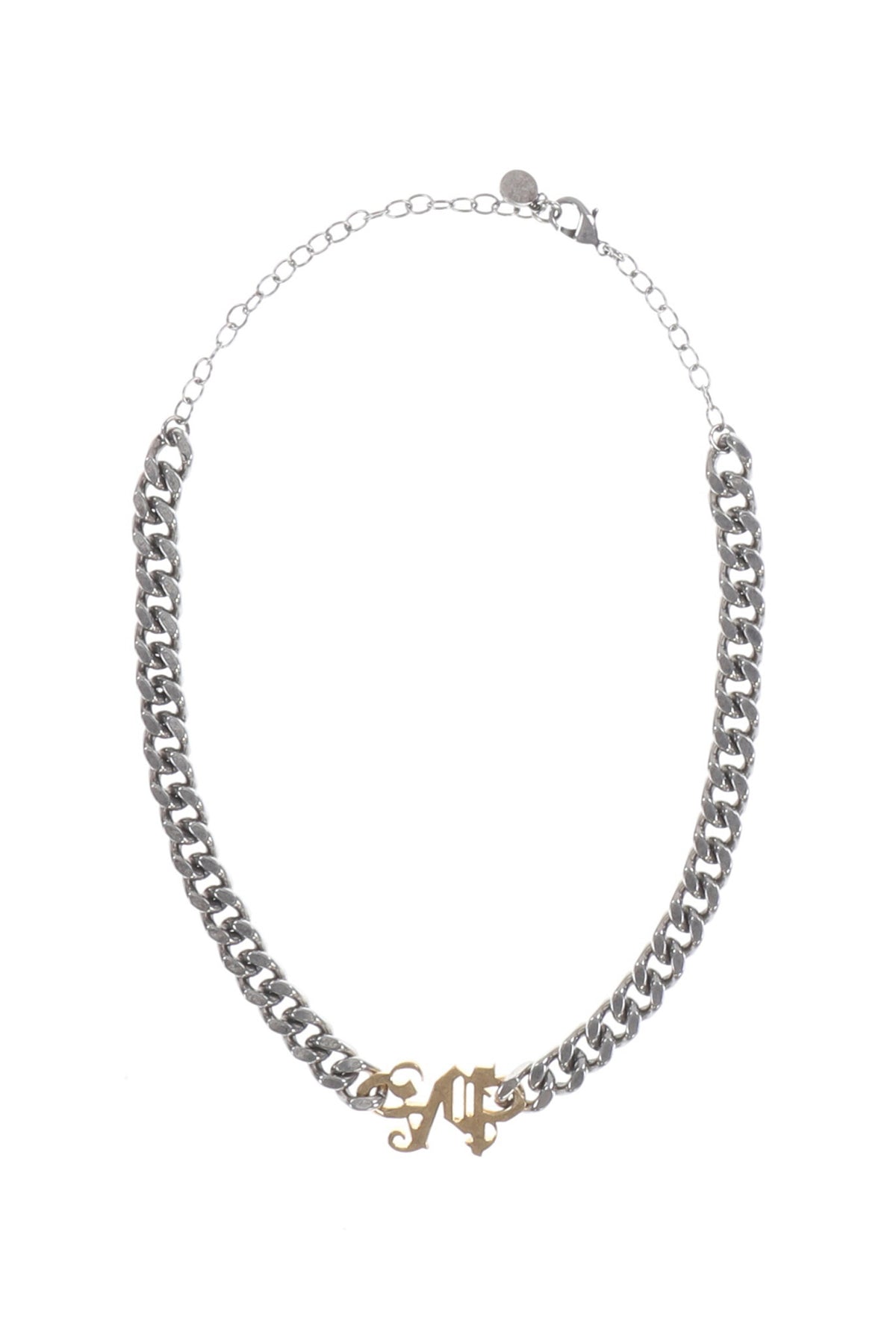 PA MONOGRAM CHAIN NECKLACE / SIL GOLD