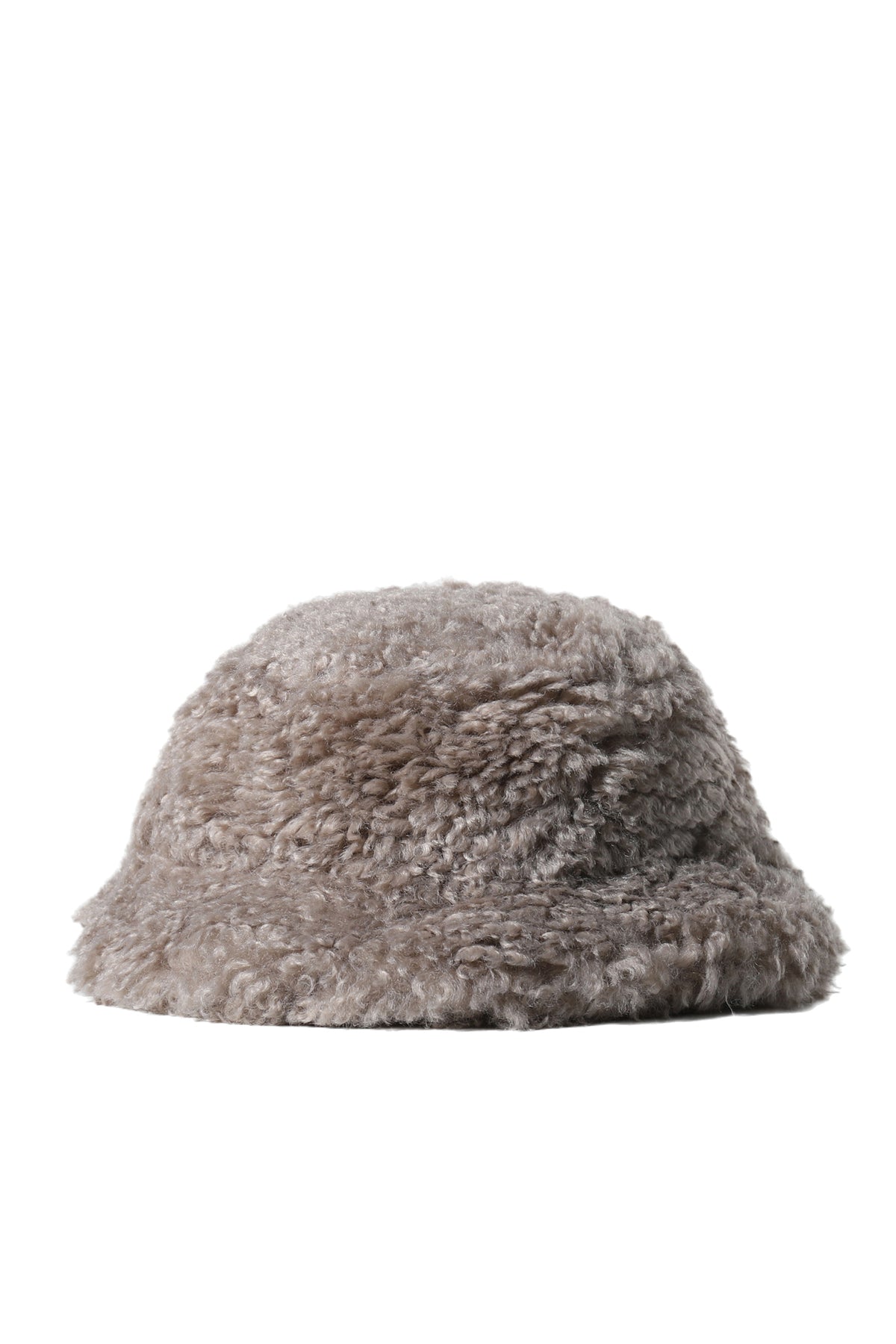 FAUX FUR BIG BUCKET HAT / MILKTEA