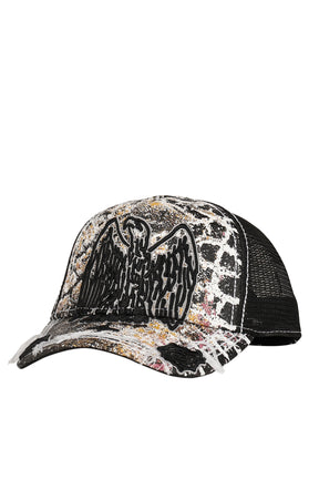 DOUBLE SEAHORSE MESH HAT / BLK 