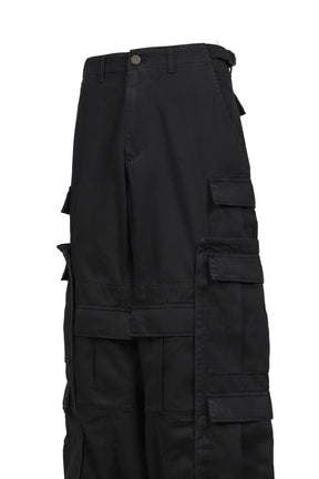 MERGED CARGO PANTS / BLK