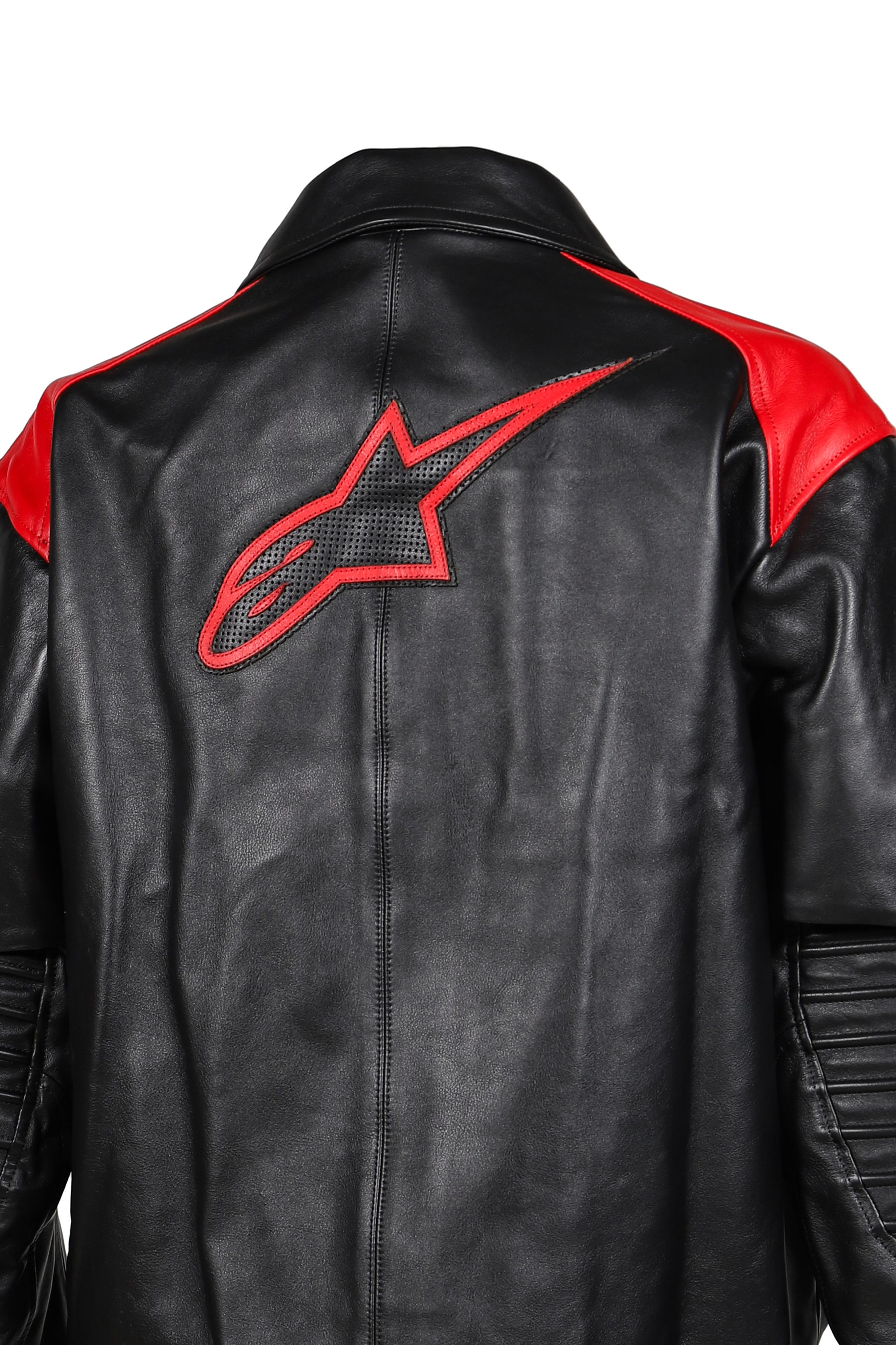 HAGAZE LEATHER JACKET / BLKRED