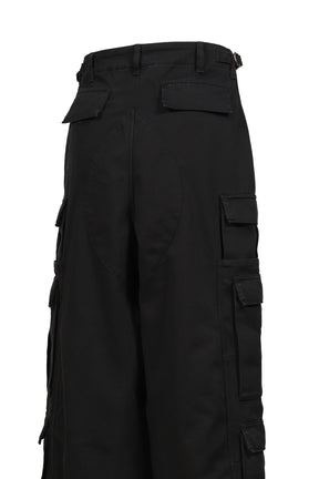 MERGED CARGO PANTS / BLK