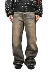 JAPANESE USED DENIM LOOSE FLARED FIT / BLK