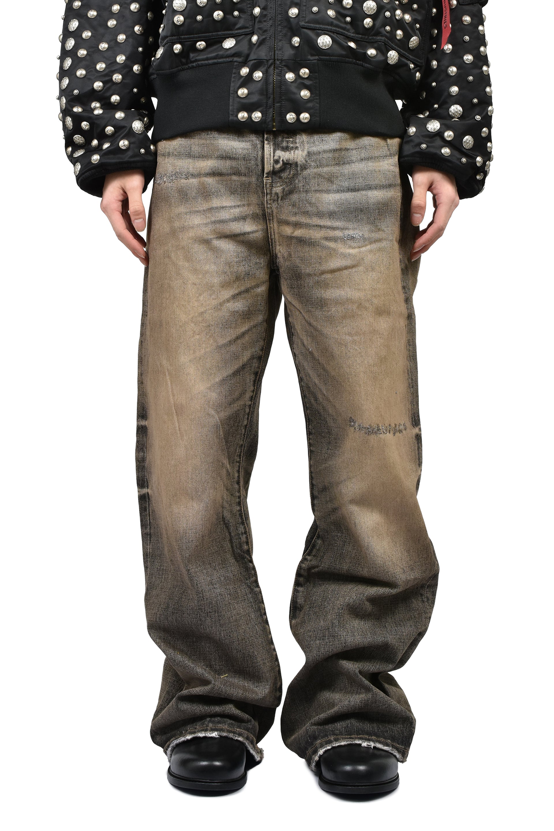 JAPANESE USED DENIM LOOSE FLARED FIT / BLK 