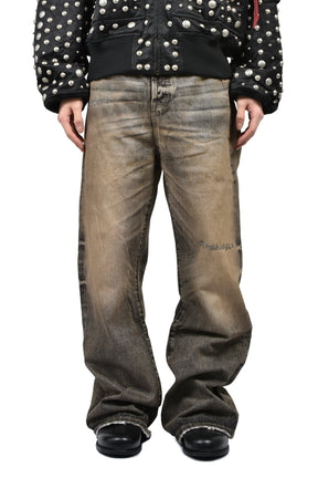 JAPANESE USED DENIM LOOSE FLARED FIT / BLK