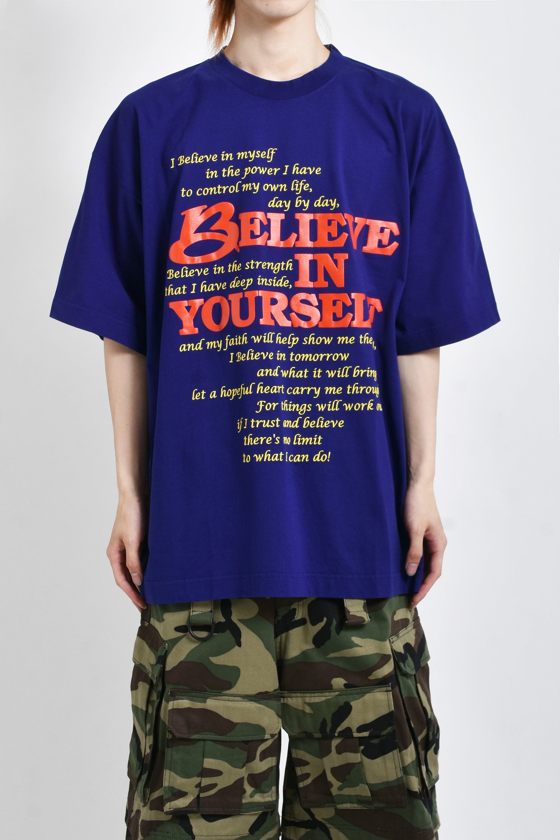 BELIEVE IN YOURSELF T-SHIRT / ROYAL BLU