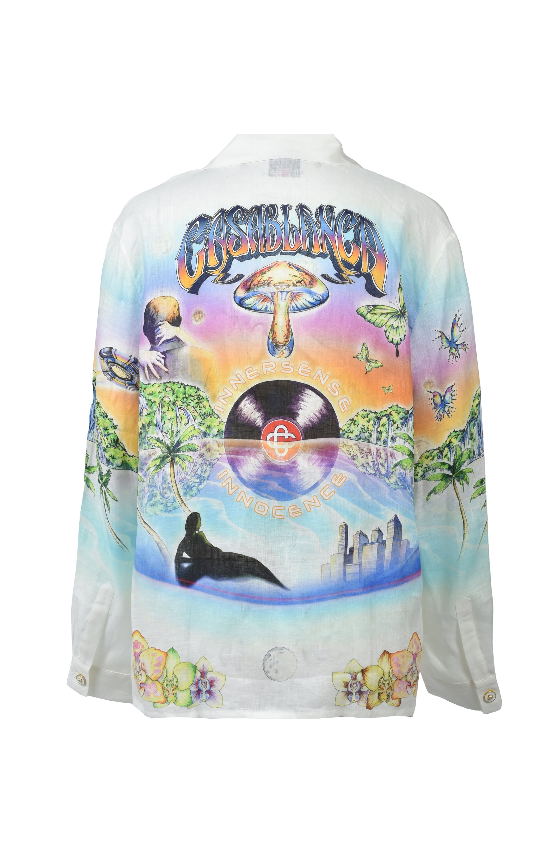 INNOCENCE CUBAN COLLAR LS SHIRT / WHT