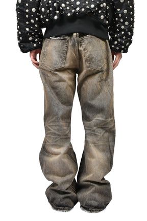 JAPANESE USED DENIM LOOSE FLARED FIT / BLK