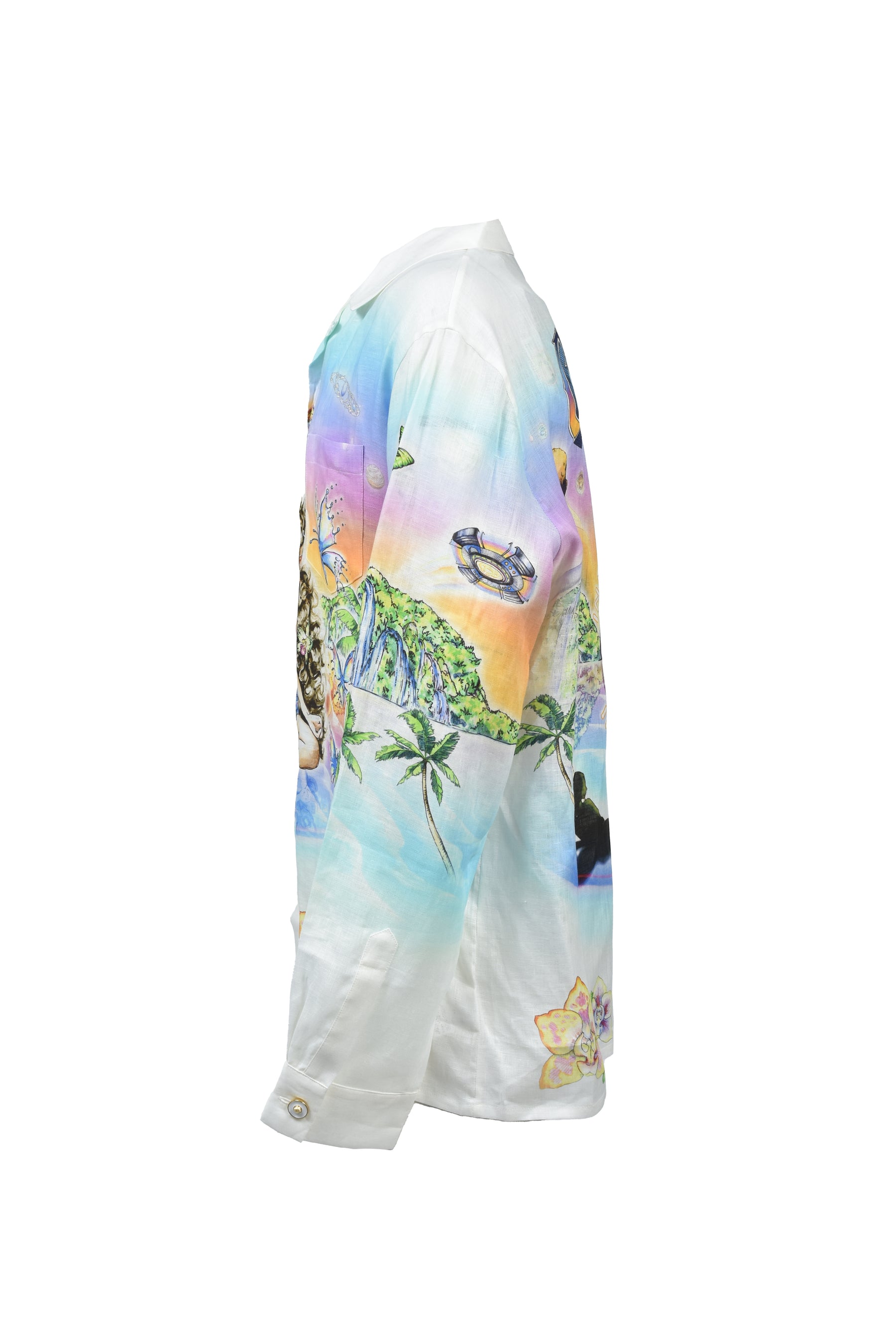 INNOCENCE CUBAN COLLAR LS SHIRT / WHT