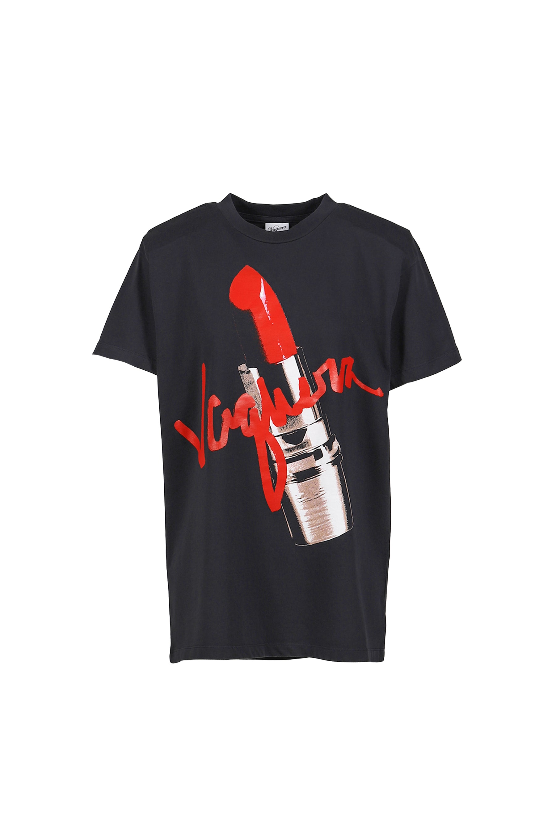 LIPSTICK OVERSIZED T SHIRT KNIT / BLK