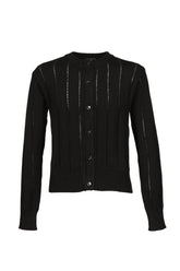 NATEL BRUSHED RIB CARDIGAN / BLK