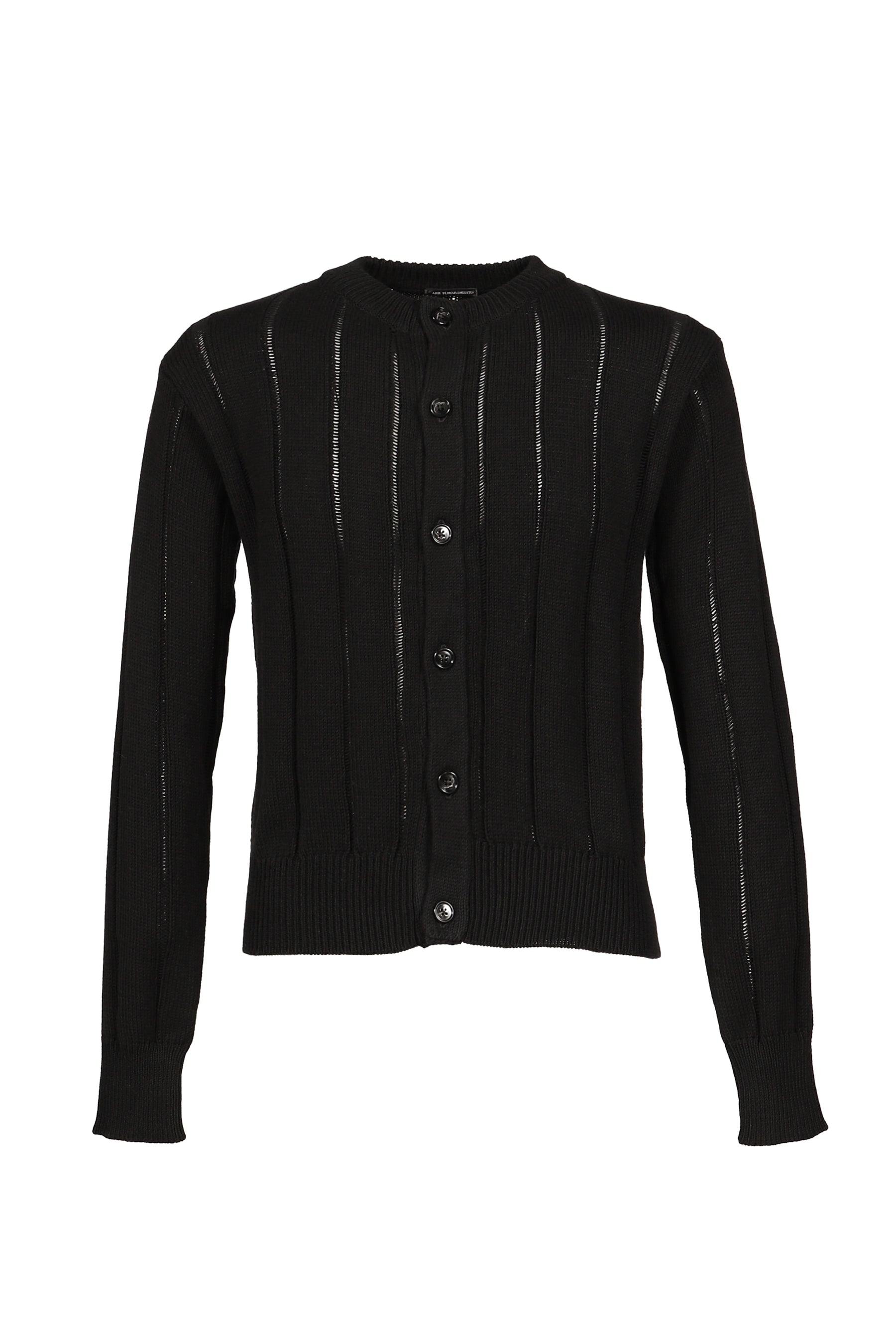 NATEL BRUSHED RIB CARDIGAN / BLK