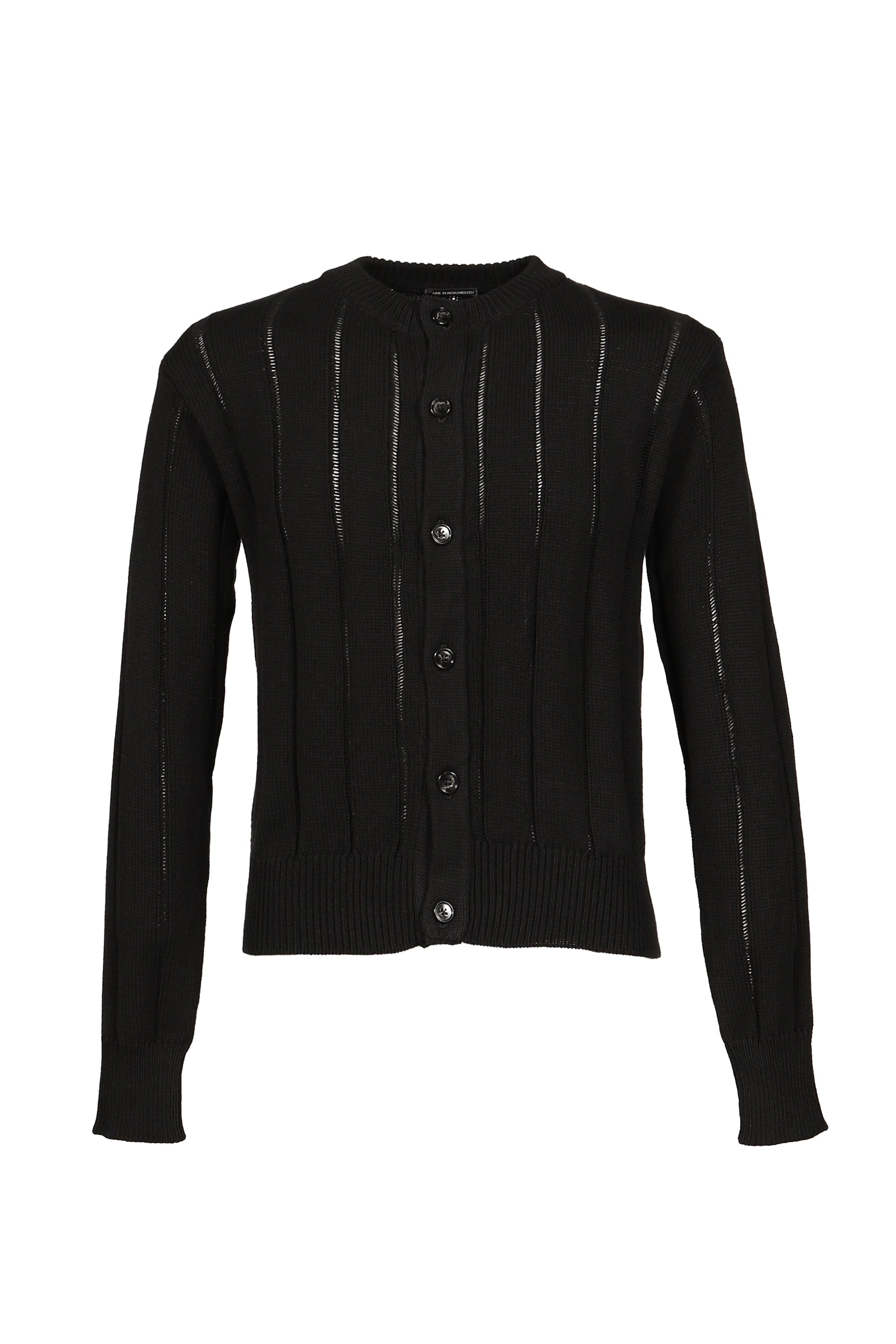 NATEL BRUSHED RIB CARDIGAN / BLK