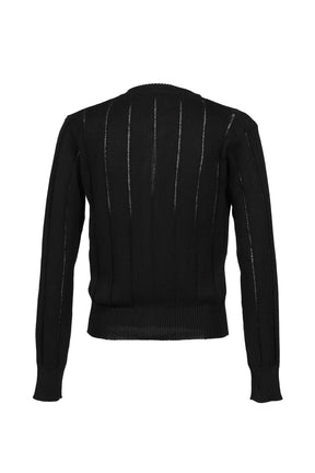 NATEL BRUSHED RIB CARDIGAN / BLK