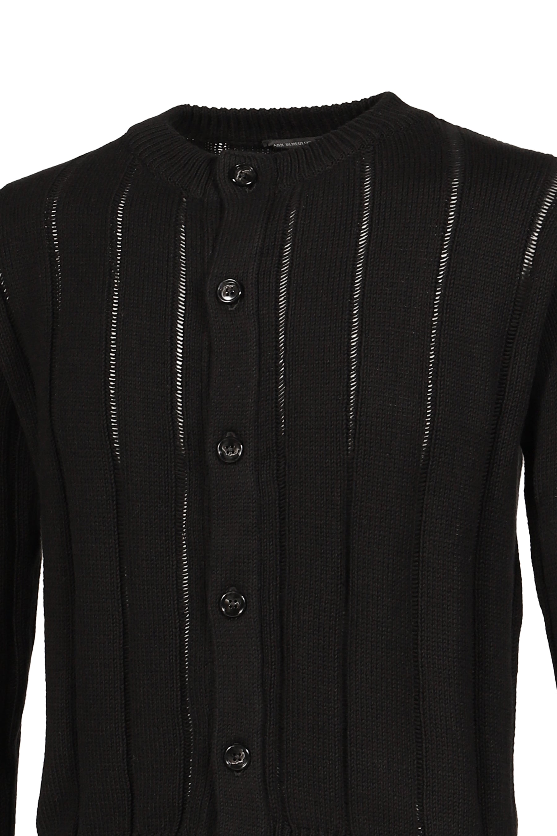 NATEL BRUSHED RIB CARDIGAN / BLK