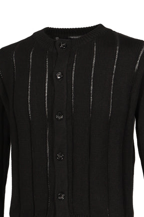 NATEL BRUSHED RIB CARDIGAN / BLK