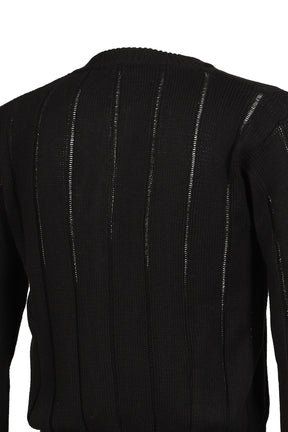 NATEL BRUSHED RIB CARDIGAN / BLK
