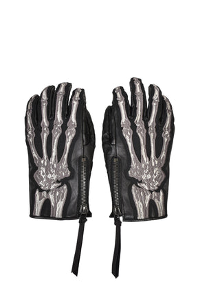 HORSE LEATHER BONE GLOVE / BLK