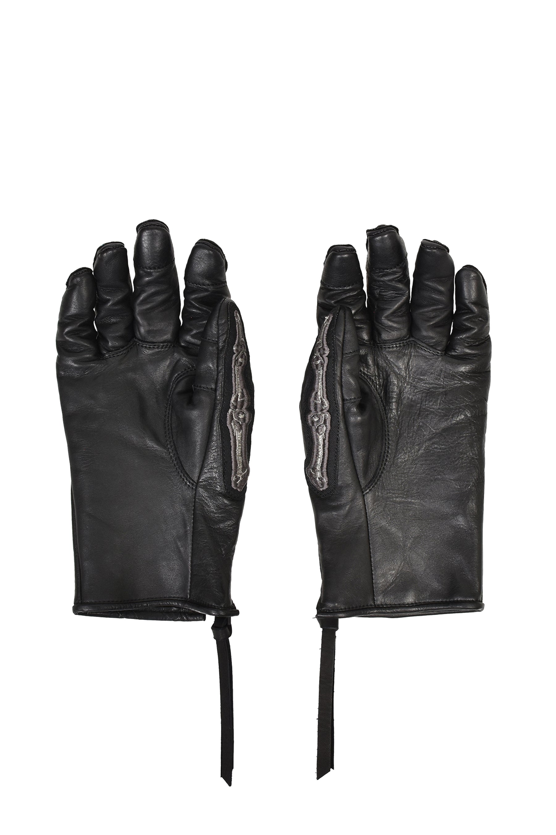 HORSE LEATHER BONE GLOVE / BLK