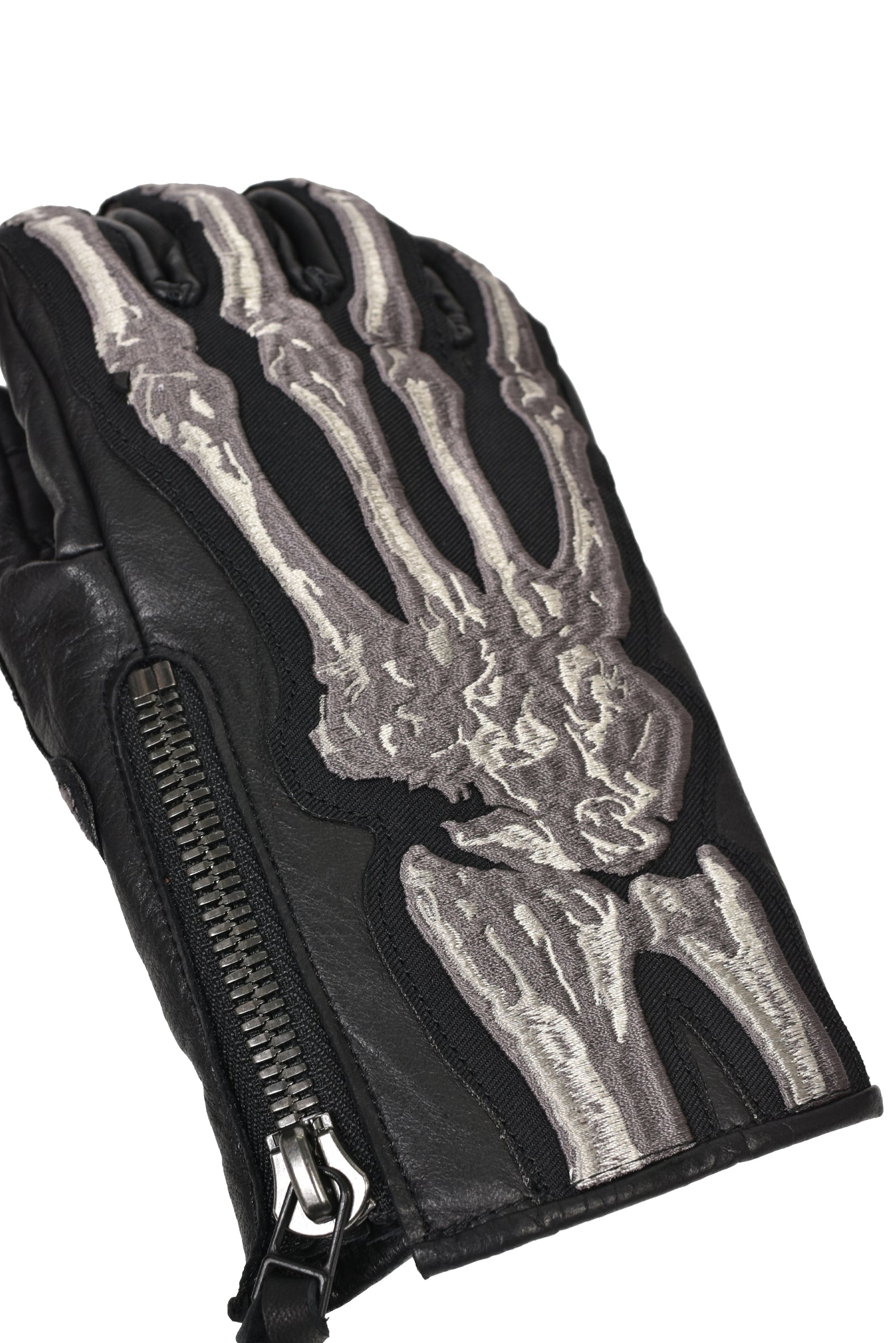 HORSE LEATHER BONE GLOVE / BLK