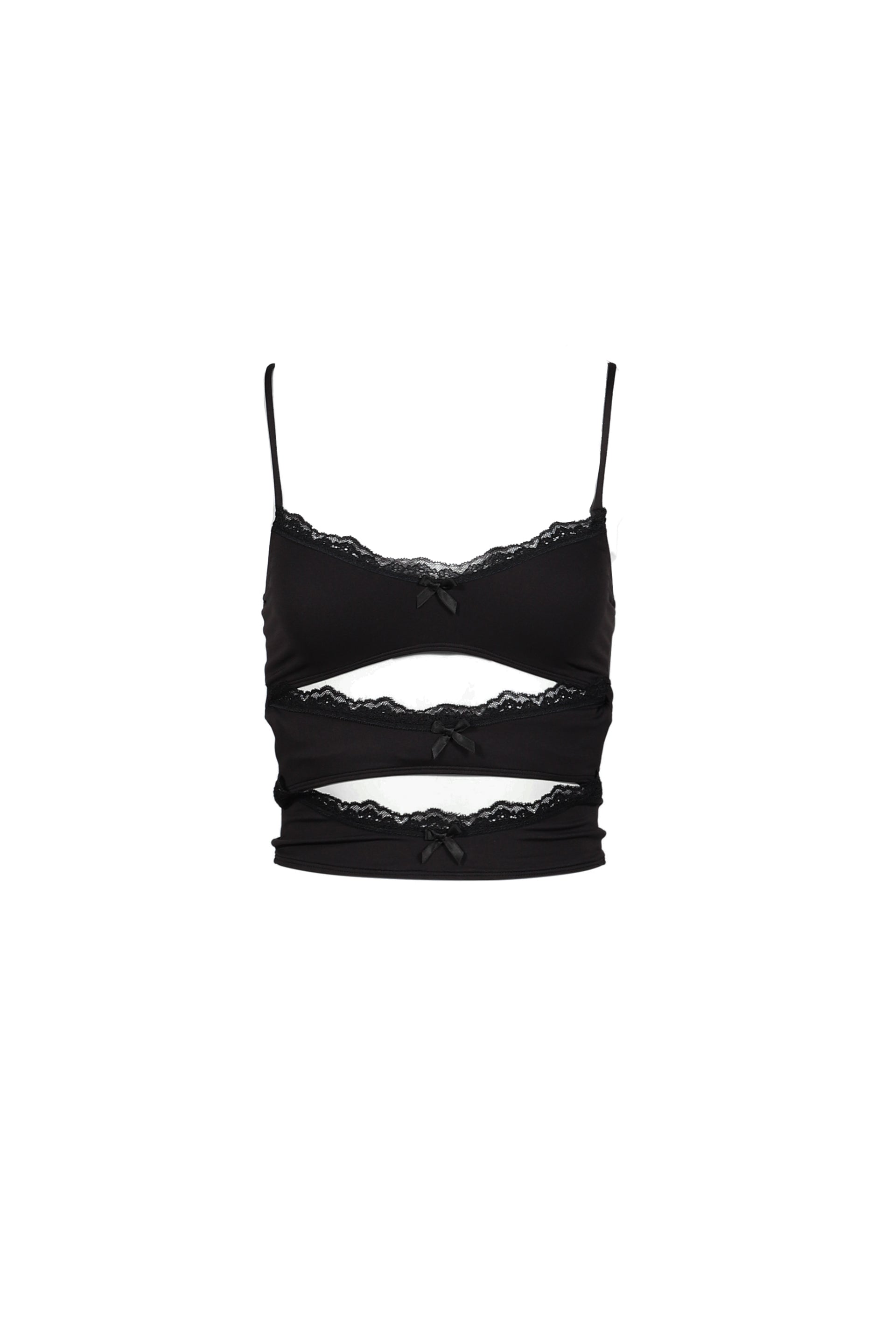 TRIPLE LAYERED BRA IN BLACK GREY & CREAM /  BLK
