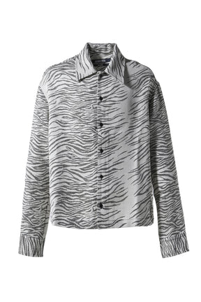 LA CHEMISE CORTO / JACQUARD MOTTLED ZEBRA BL