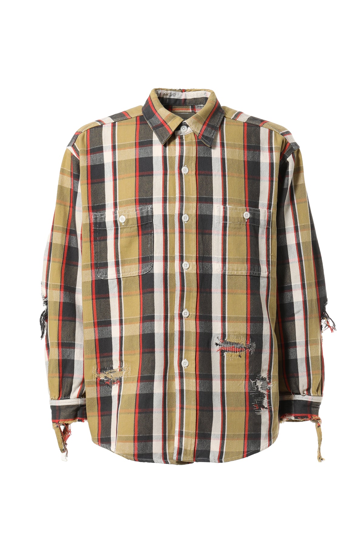BOW WOW REPAIR AGEING FLANNEL SHIRTS / BEI DAMAGE