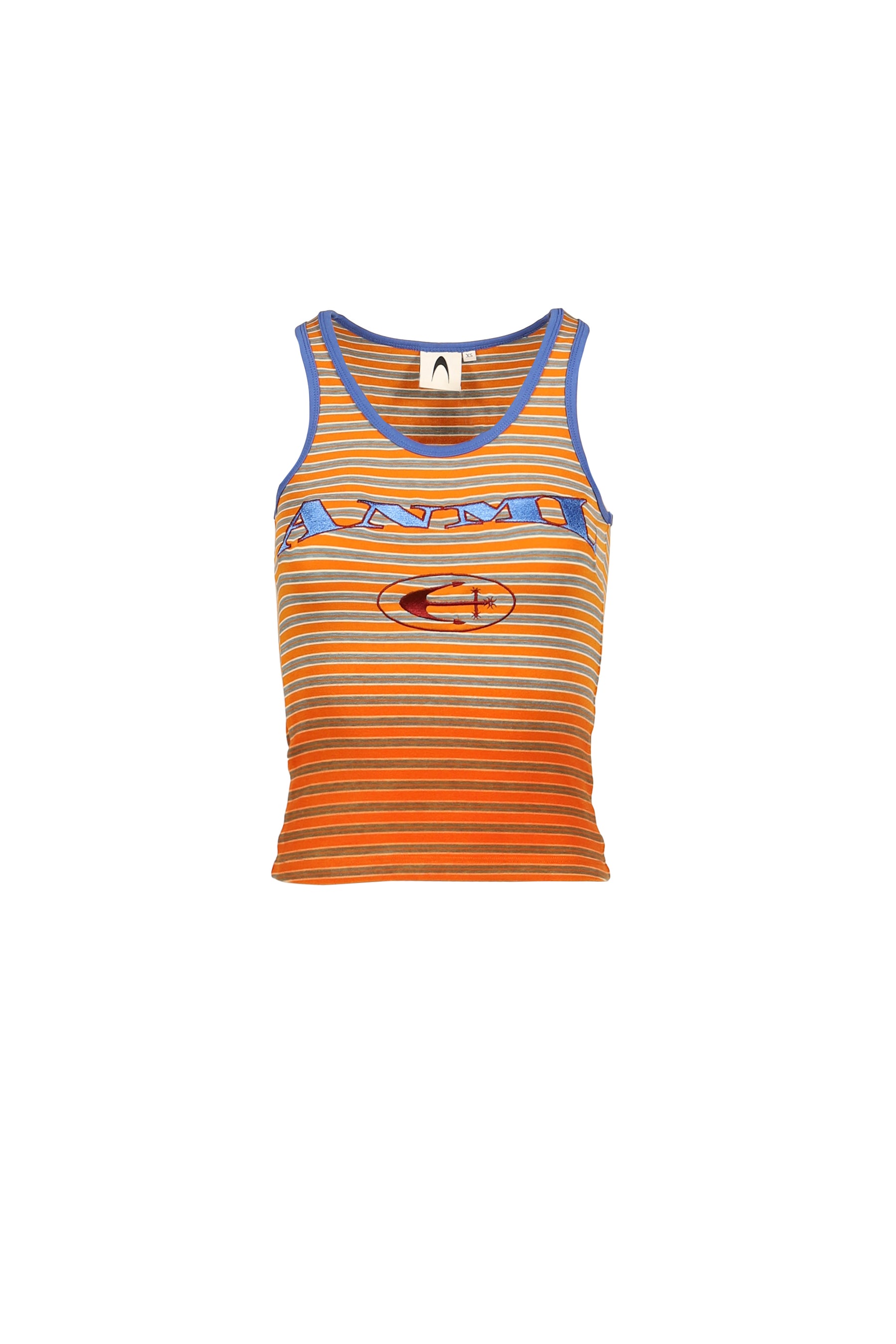 GRADIENT STRIPED COLOR-BLOCKED VEST / ORG
