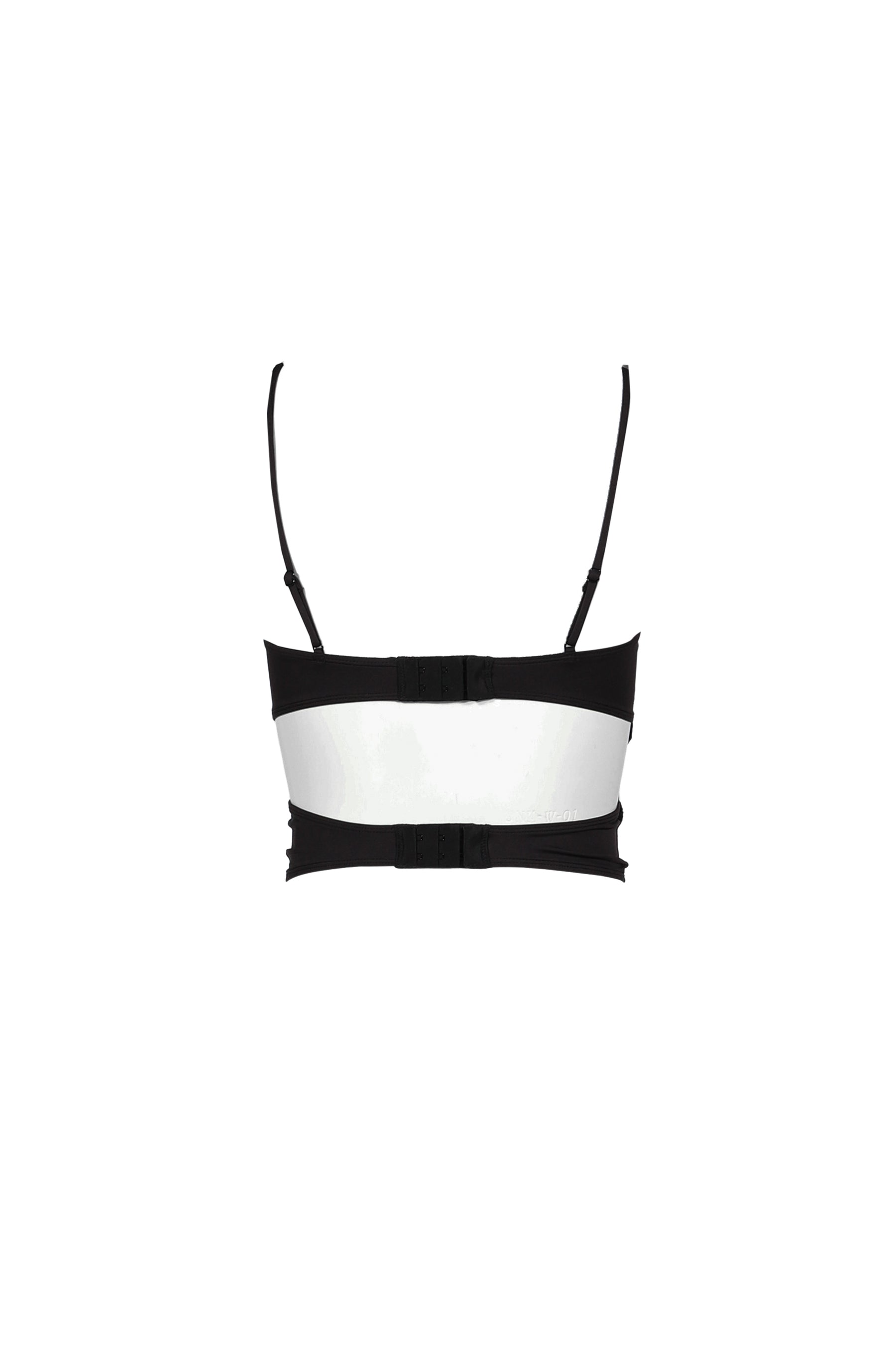 TRIPLE LAYERED BRA IN BLACK GREY & CREAM / BLK