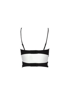 TRIPLE LAYERED BRA IN BLACK GREY & CREAM / BLK
