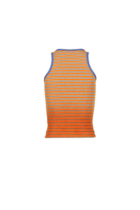 GRADIENT STRIPED COLOR-BLOCKED VEST / ORG