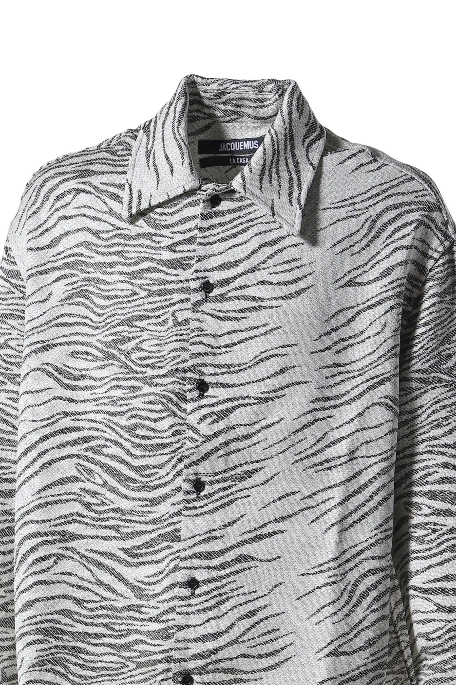 LA CHEMISE CORTO / JACQUARD MOTTLED ZEBRA BL