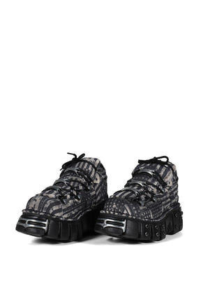 DISTRESSED FLAG TOWER BOOT / GRY