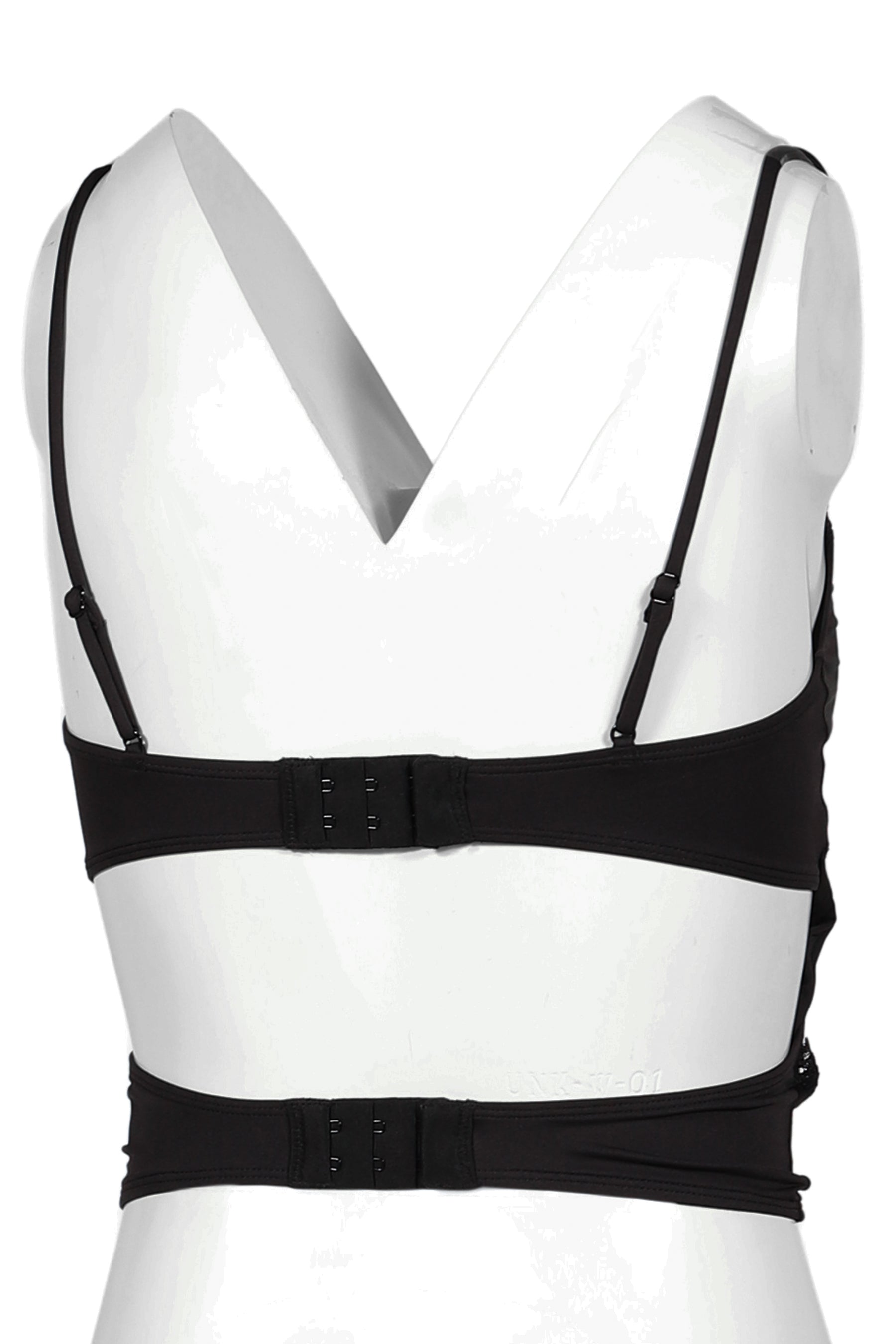 TRIPLE LAYERED BRA IN BLACK GREY & CREAM / BLK