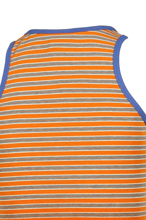 GRADIENT STRIPED COLOR-BLOCKED VEST / ORG