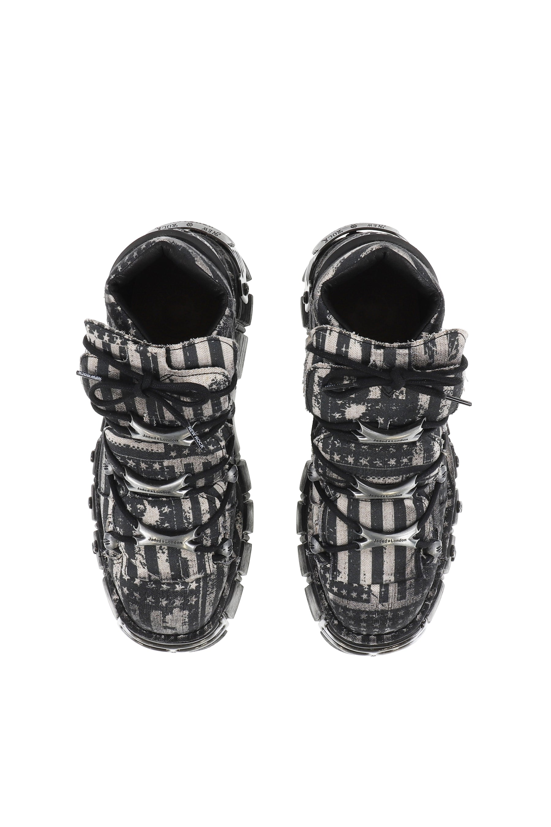 DISTRESSED FLAG TOWER BOOT / GRY