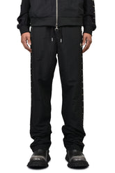 TRIPLE LINE STUD TRACK PANTS / BLK