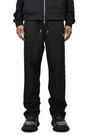 TRIPLE LINE STUD TRACK PANTS / BLK