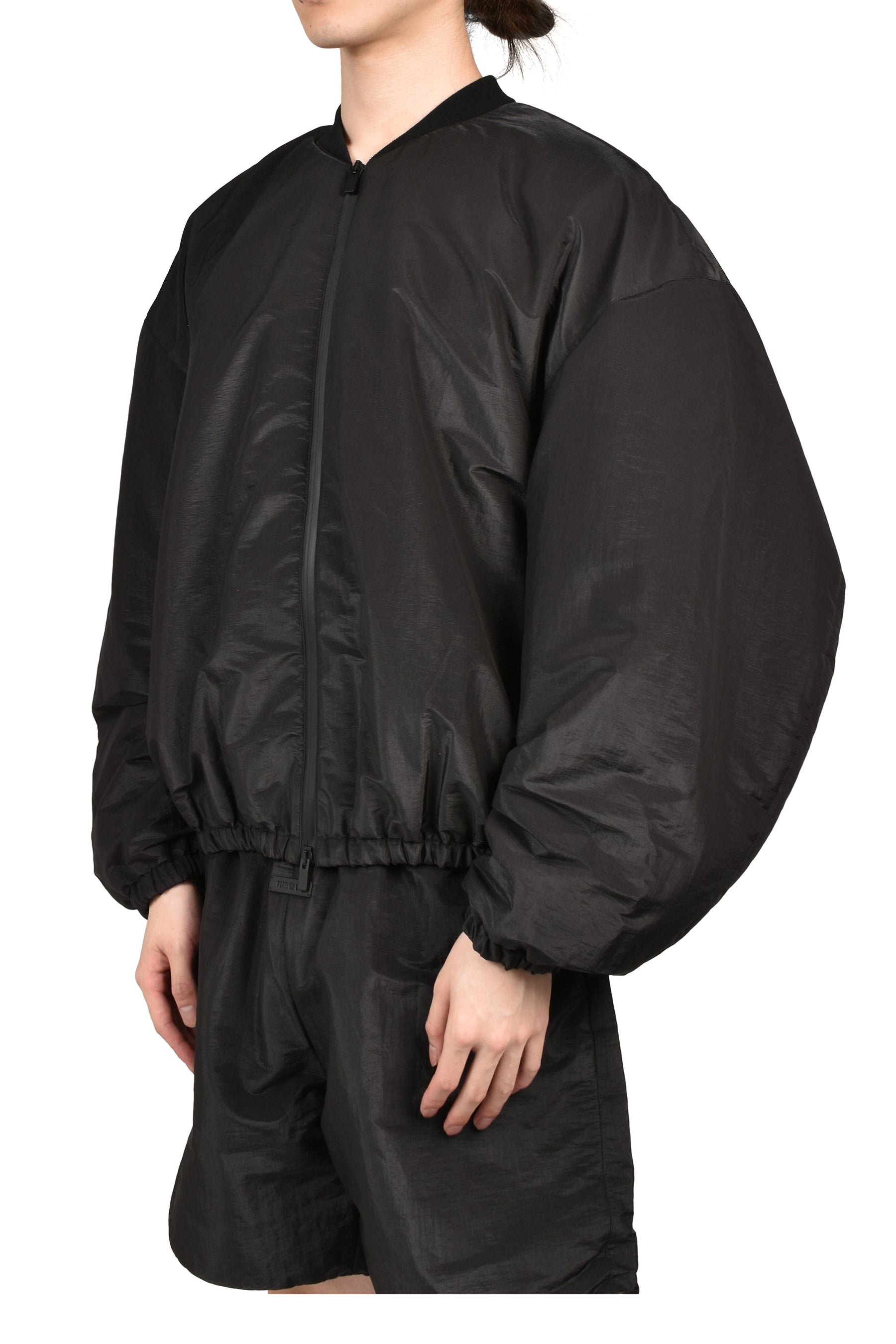 PADDED BOMBER JACKET / OFF BLK