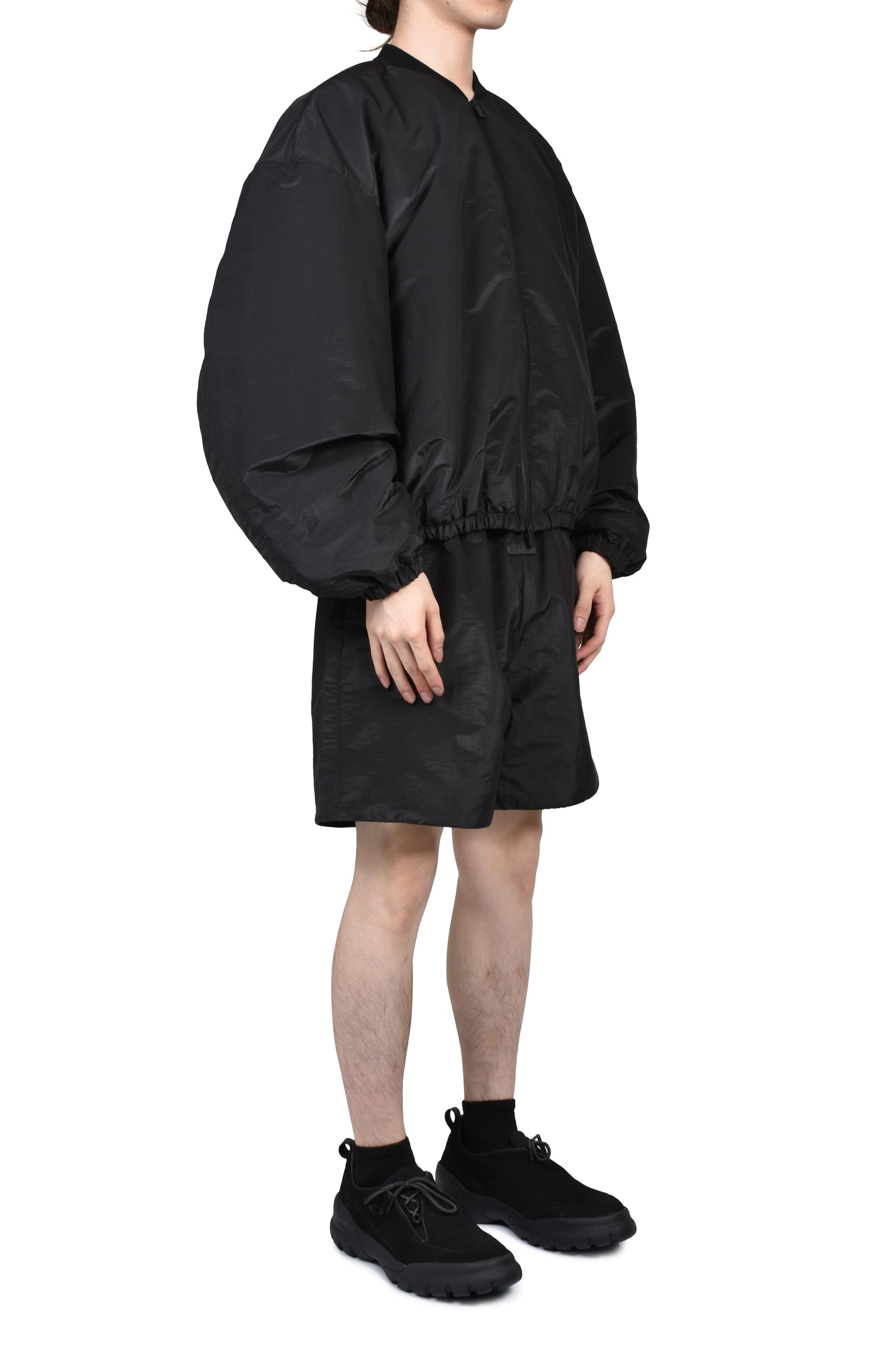 PADDED BOMBER JACKET / OFF BLK
