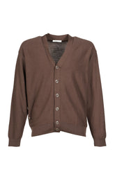 RELAXED TWISTED CARDIGAN / SHITAKE