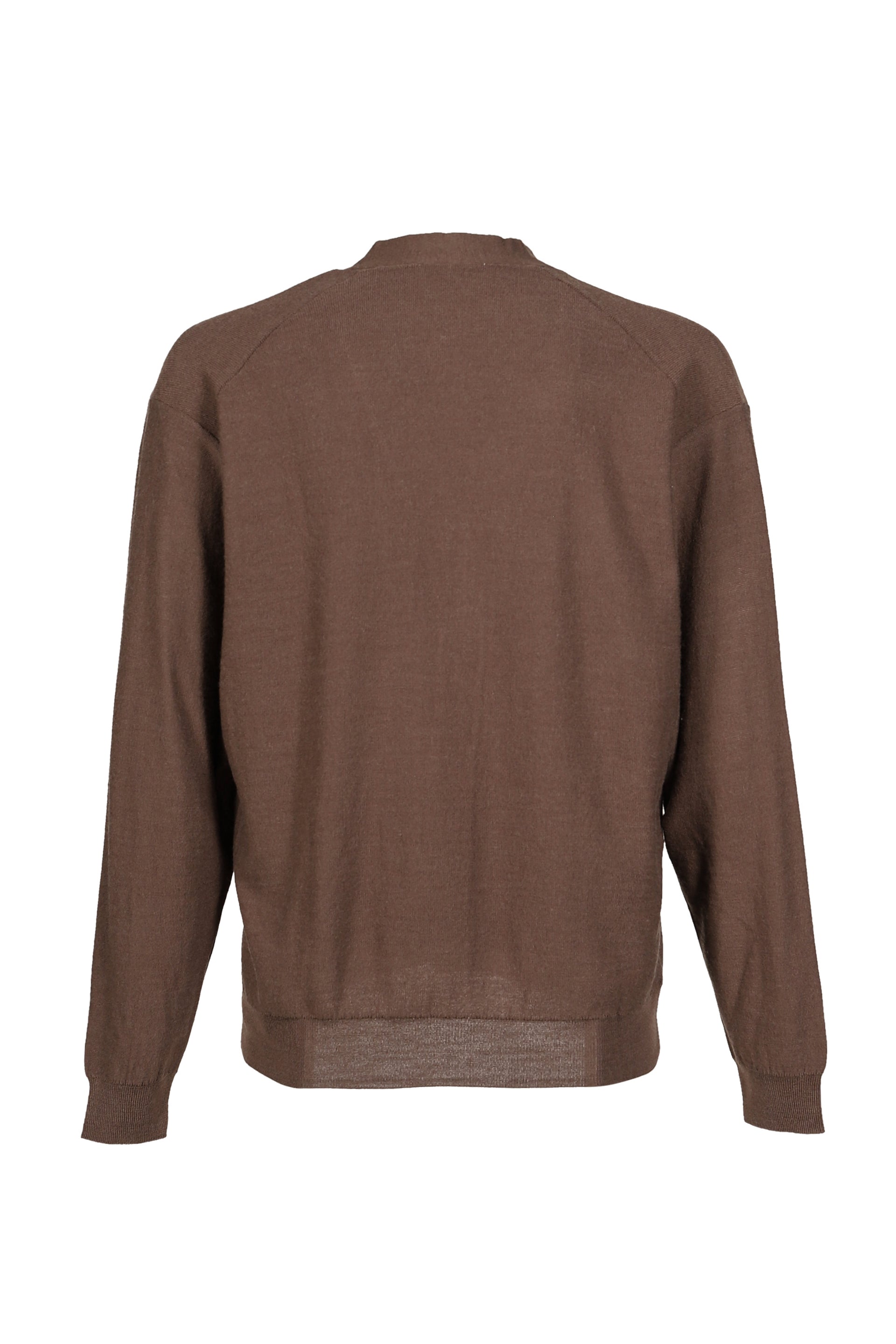 RELAXED TWISTED CARDIGAN / SHITAKE